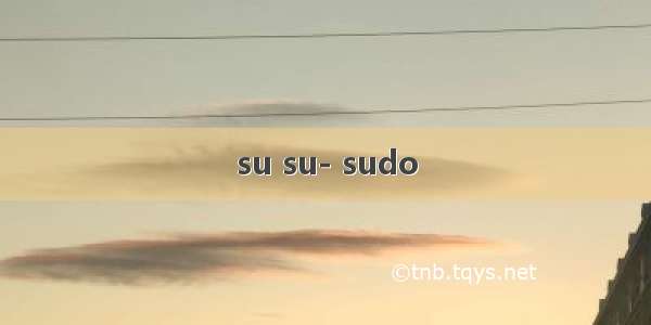 su su- sudo