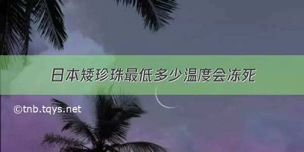 日本矮珍珠最低多少温度会冻死