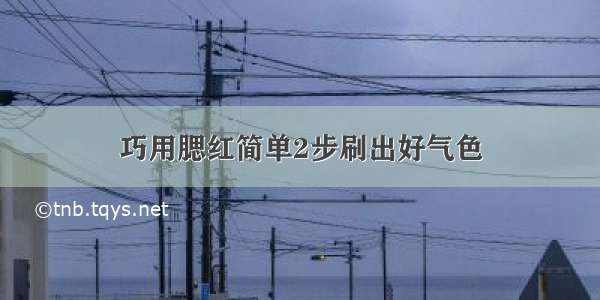 巧用腮红简单2步刷出好气色