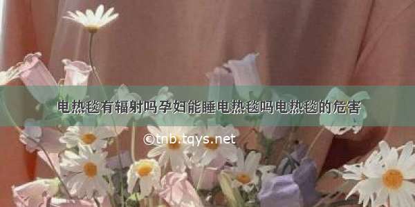 电热毯有辐射吗孕妇能睡电热毯吗电热毯的危害