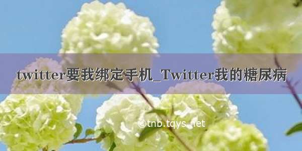 twitter要我绑定手机_Twitter我的糖尿病