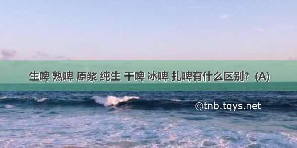 生啤 熟啤 原浆 纯生 干啤 冰啤 扎啤有什么区别？(A)