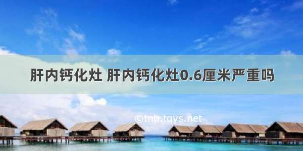 肝内钙化灶 肝内钙化灶0.6厘米严重吗