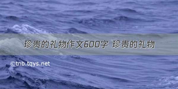 珍贵的礼物作文600字 珍贵的礼物