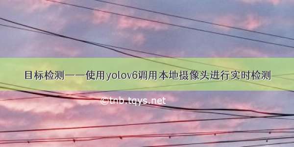 目标检测——使用yolov6调用本地摄像头进行实时检测