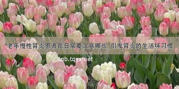 老年慢性肾炎患者在日常要注意哪些_引发肾炎的生活坏习惯