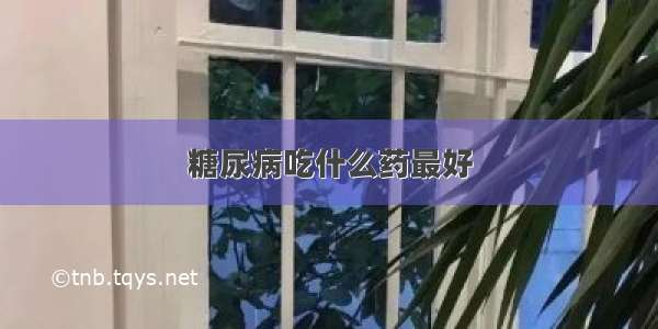 糖尿病吃什么药最好