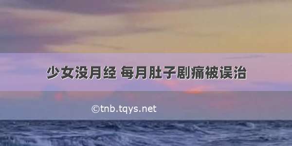 少女没月经 每月肚子剧痛被误治