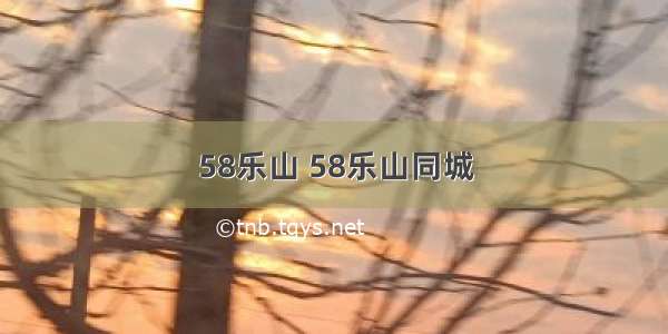 58乐山 58乐山同城