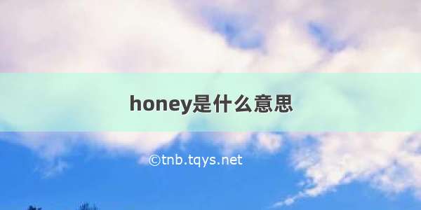 honey是什么意思