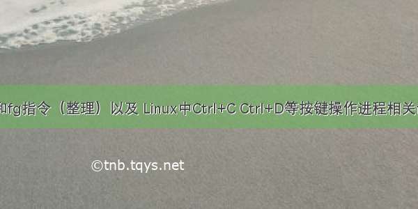 bg和fg指令（整理）以及 Linux中Ctrl+C Ctrl+D等按键操作进程相关命令