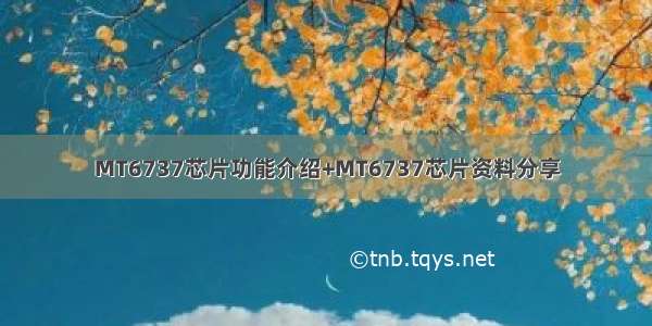 MT6737芯片功能介绍+MT6737芯片资料分享