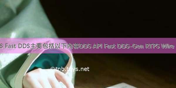 Fast DDS Fast DDS主要包括以下内容DDS API Fast DDS-Gen RTPS Wire Protocol