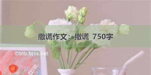 撒谎作文：撒谎_750字