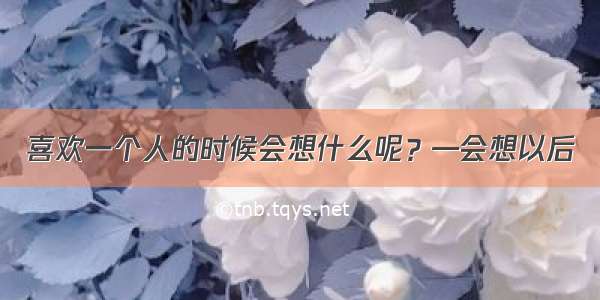 喜欢一个人的时候会想什么呢？—会想以后