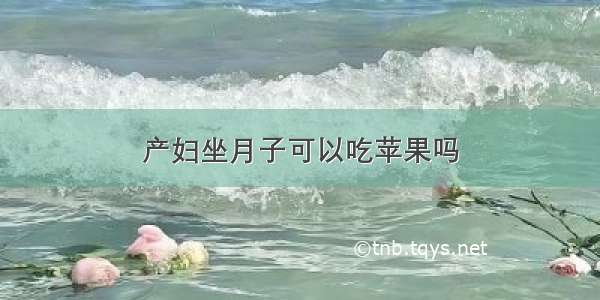 产妇坐月子可以吃苹果吗