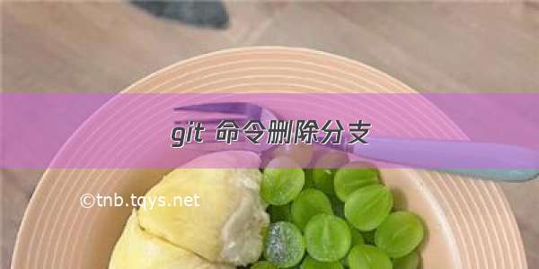 git 命令删除分支