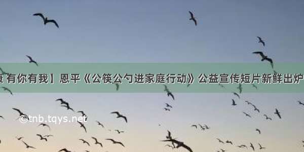 【文明健康 有你有我】恩平《公筷公勺进家庭行动》公益宣传短片新鲜出炉！快来围观！