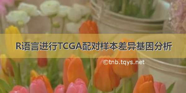 R语言进行TCGA配对样本差异基因分析