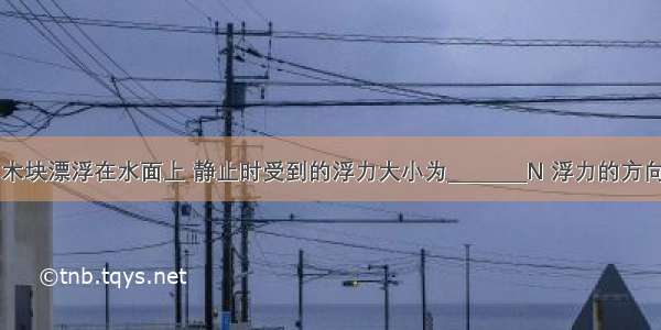 重为0.6N的木块漂浮在水面上 静止时受到的浮力大小为________N 浮力的方向是________．