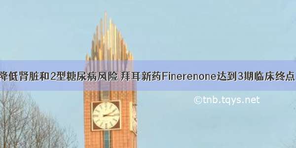 降低肾脏和2型糖尿病风险 拜耳新药Finerenone达到3期临床终点