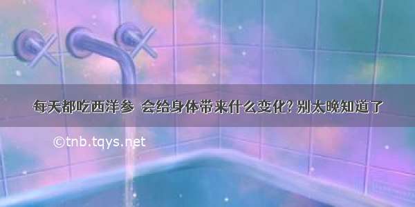 每天都吃西洋参  会给身体带来什么变化? 别太晚知道了