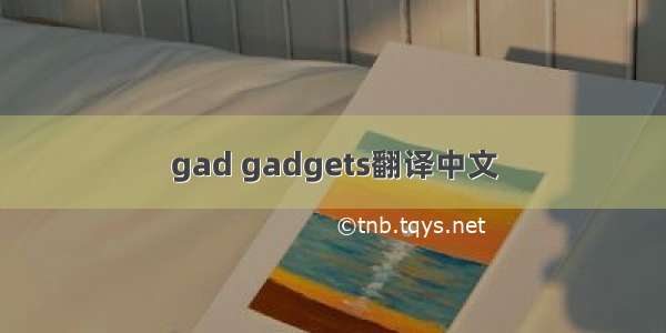 gad gadgets翻译中文