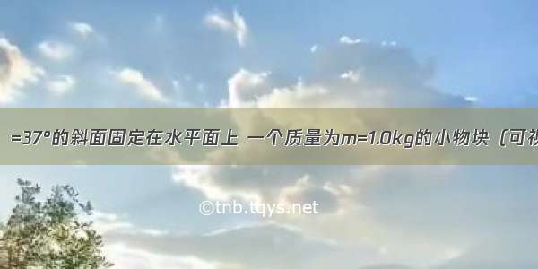 一个倾角为θ=37°的斜面固定在水平面上 一个质量为m=1.0kg的小物块（可视为质点）以