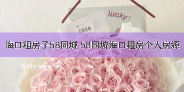 海口租房子58同城 58同城海口租房个人房源