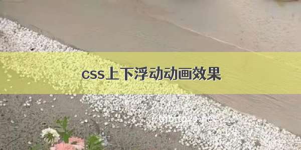 css上下浮动动画效果