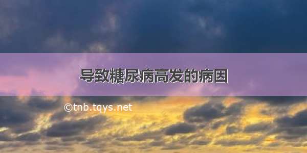 导致糖尿病高发的病因