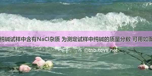 已知某工业纯碱试样中含有NaCl杂质 为测定试样中纯碱的质量分数 可用如图中的装置进