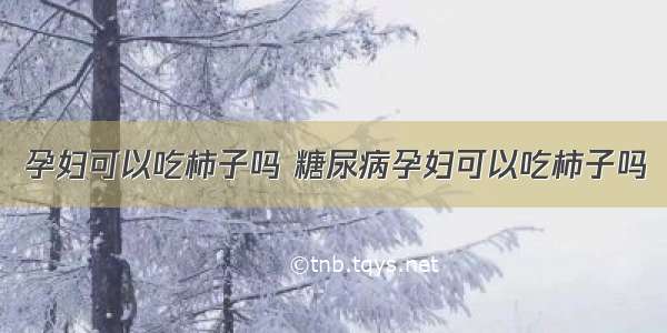 孕妇可以吃柿子吗 糖尿病孕妇可以吃柿子吗