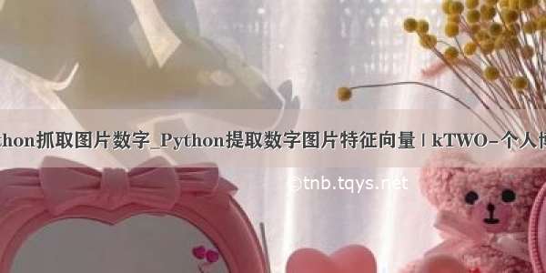 python抓取图片数字_Python提取数字图片特征向量 | kTWO-个人博客