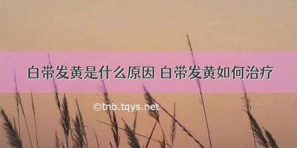 白带发黄是什么原因	白带发黄如何治疗