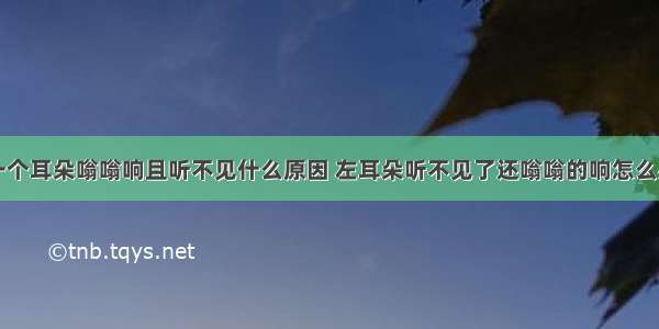 一个耳朵嗡嗡响且听不见什么原因 左耳朵听不见了还嗡嗡的响怎么办