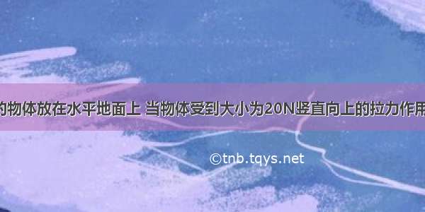 质量为5kg的物体放在水平地面上 当物体受到大小为20N竖直向上的拉力作用 则该物体质