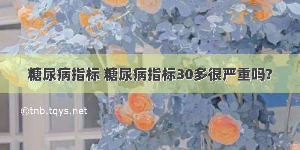 糖尿病指标 糖尿病指标30多很严重吗?