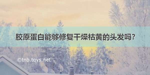 胶原蛋白能够修复干燥枯黄的头发吗？