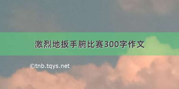 激烈地扳手腕比赛300字作文