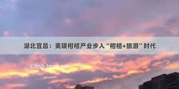 湖北宜昌：夷陵柑桔产业步入“柑桔+旅游”时代