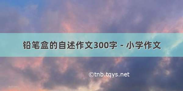 铅笔盒的自述作文300字 - 小学作文