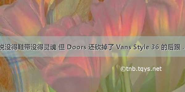 虽说没得鞋带没得灵魂 但 Doors 还砍掉了 Vans Style 36 的后跟 ……