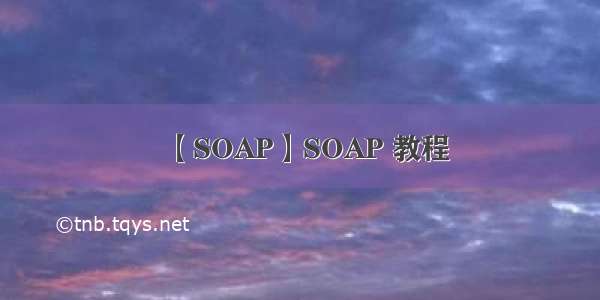 【SOAP】SOAP 教程