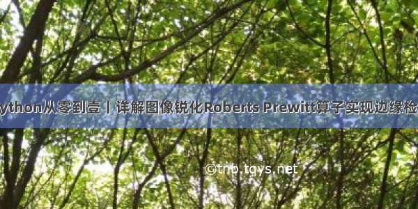 Python从零到壹丨详解图像锐化Roberts Prewitt算子实现边缘检测