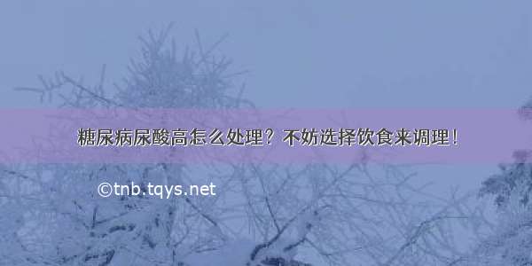 糖尿病尿酸高怎么处理？不妨选择饮食来调理！