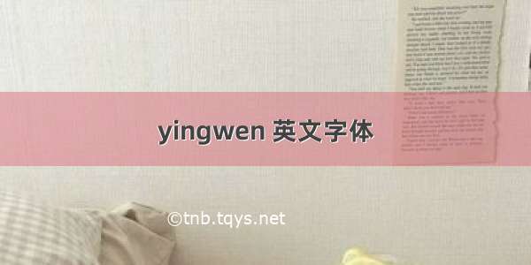 yingwen 英文字体