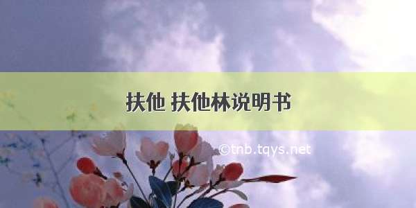 扶他 扶他林说明书