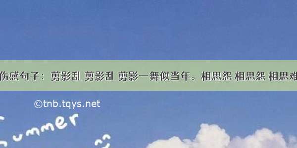 ​唯美古风伤感句子：剪影乱 剪影乱 剪影一舞似当年。相思怨 相思怨 相思难尽空流连。