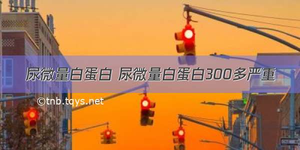 尿微量白蛋白 尿微量白蛋白300多严重